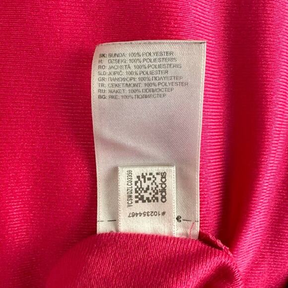 ADIDAS | Gray & Pink Color Block High Neck Zip Up Sweatshirt | Women's Medium - Picture 11 of 11